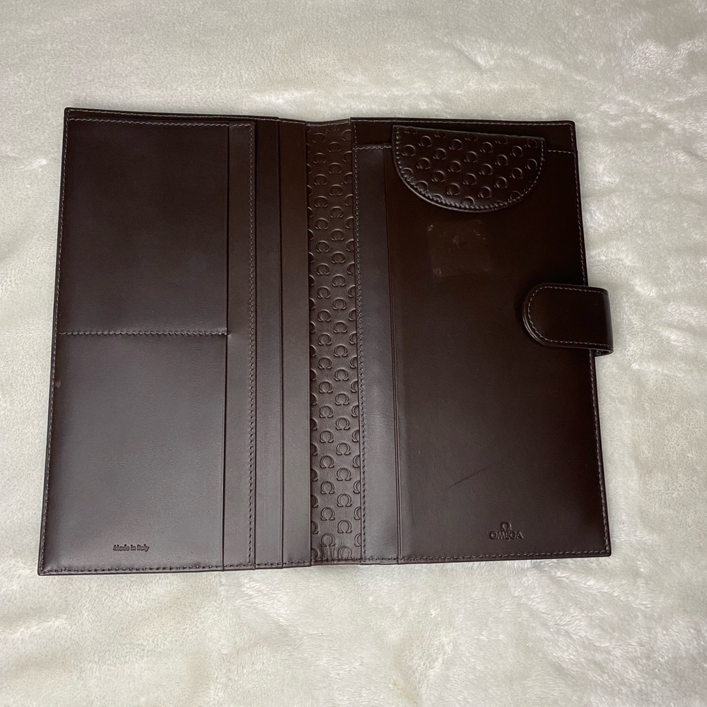 Omega Leather wallet/check holder